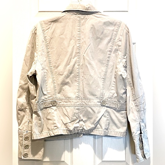 EUC Casual Jacket Khaki Tan Beige Neutral Blazer Women’s Large - Picture 2 of 2